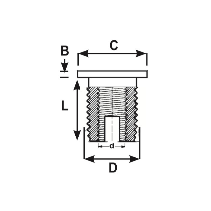 Bussole autofilettanti FXHSCTB - Ottone