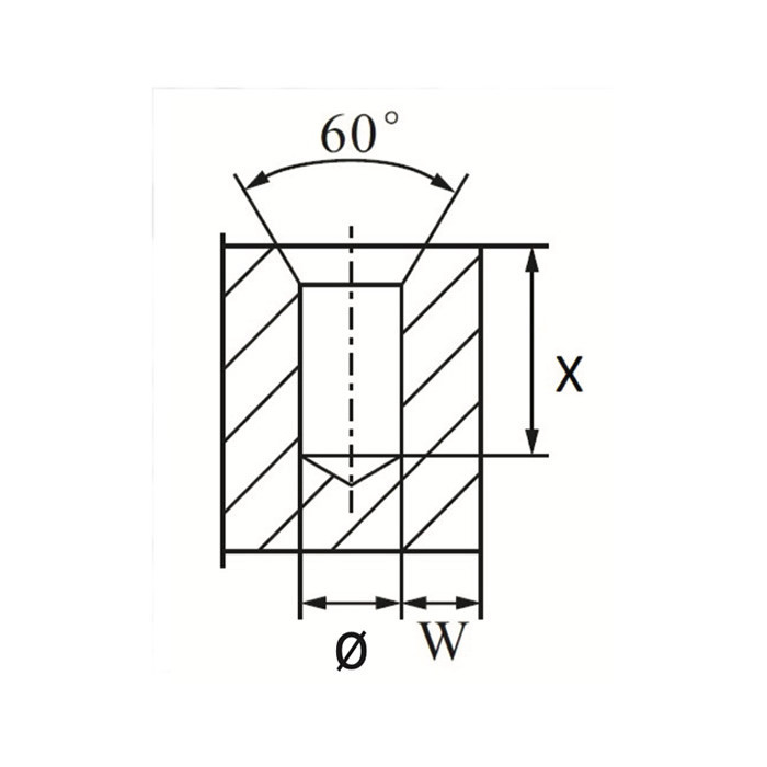 Self-tapping threaded inserts F318 type - Open holes