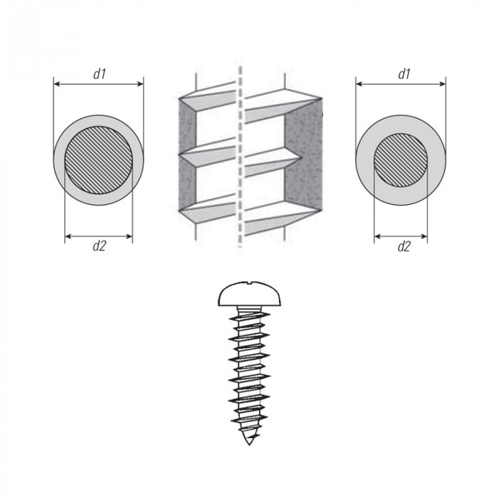 Viti per plastica con punta tipo DFTSC+